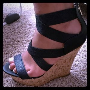 Black Charlotte Russe wedge